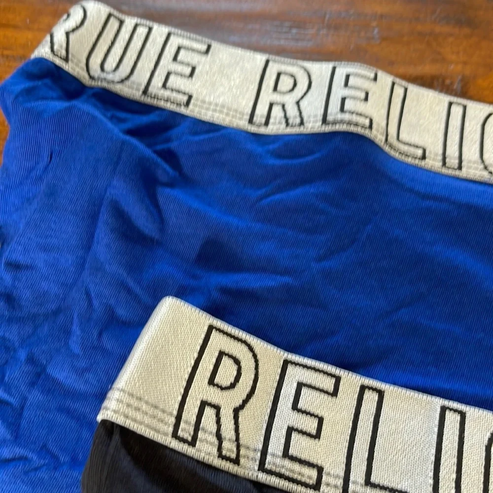 True Religion XL Fly Front Cotton/Spandex Boxer Brief (2 Single Pairs)